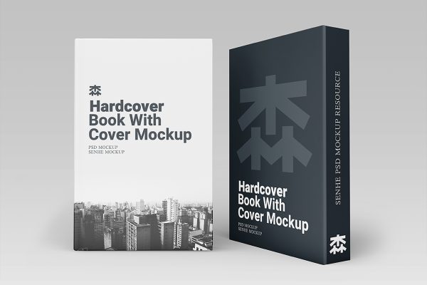 带书盒的精装书籍样机3组