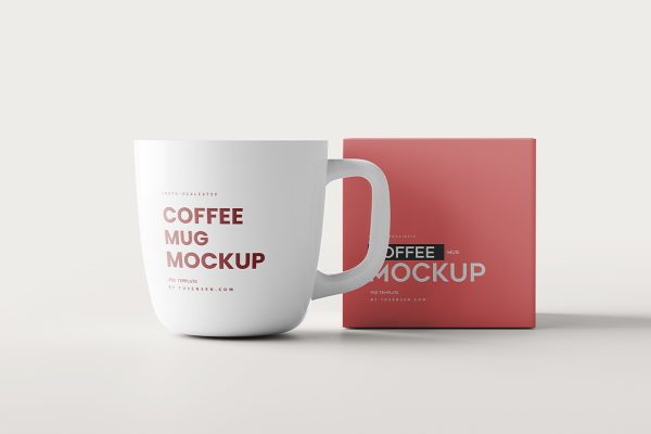 精致包装盒和马克杯样机5组