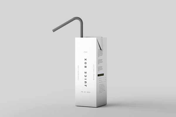 带吸管的果汁牛奶利乐包装样机