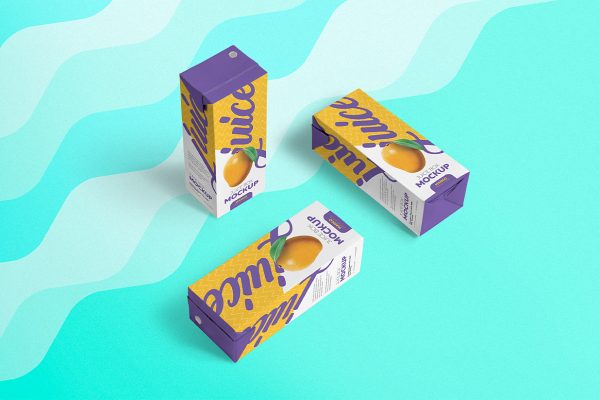 带场景的果汁饮料牛奶利乐包装样机