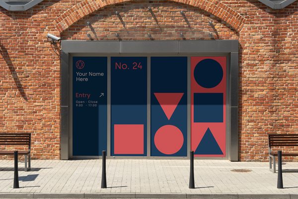 户外广告牌海报样机