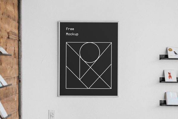 室内带框架装饰画海报样机