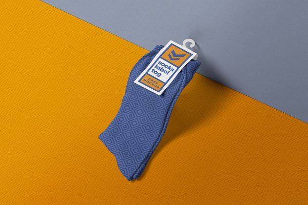 带标签的袜子长袜样机