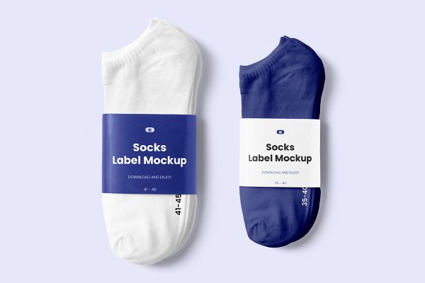 带标签的袜子短袜样机