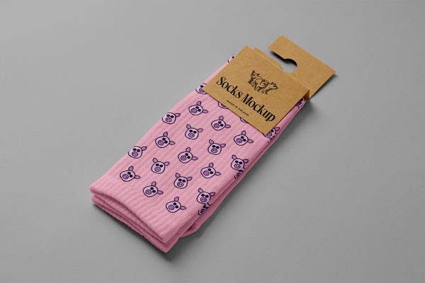 带标签的袜子长袜样机