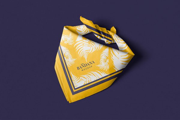 折叠面料头巾方巾丝巾样机