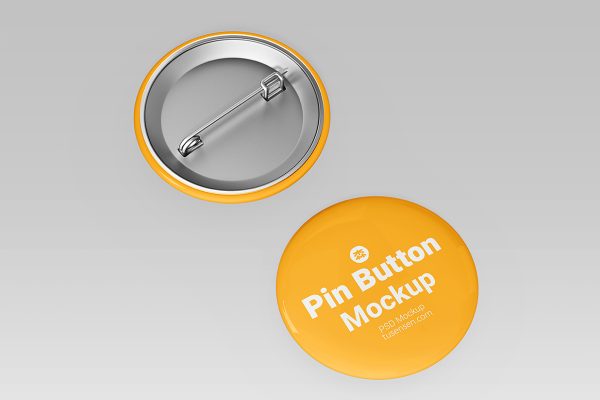 圆形别针徽章胸针样机3组