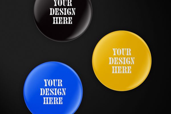 圆形别针徽章胸针样机