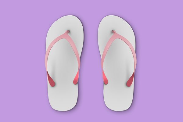 沙滩凉鞋人字拖拖鞋样机