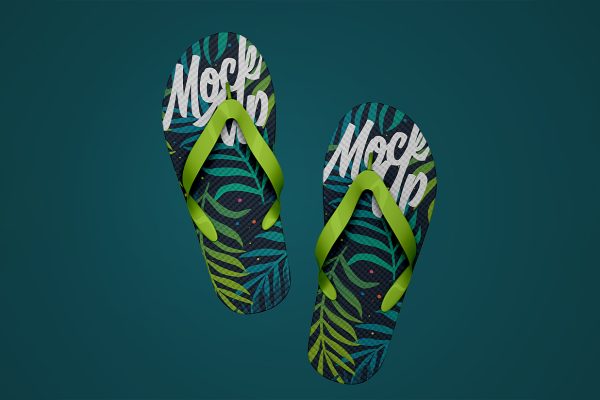高质感沙滩凉鞋人字拖拖鞋样机