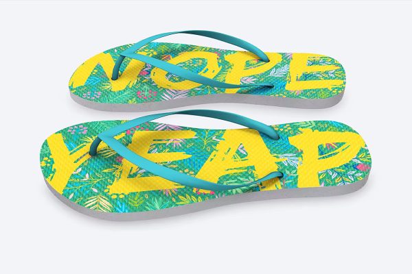 沙滩凉鞋人字拖拖鞋样机