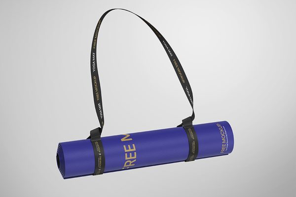 带绳子的瑜伽垫样机