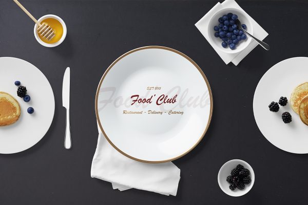 餐厅餐具套装盘子样机7组