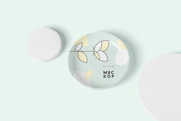 圆形陶瓷碟子盘子餐具样机5组