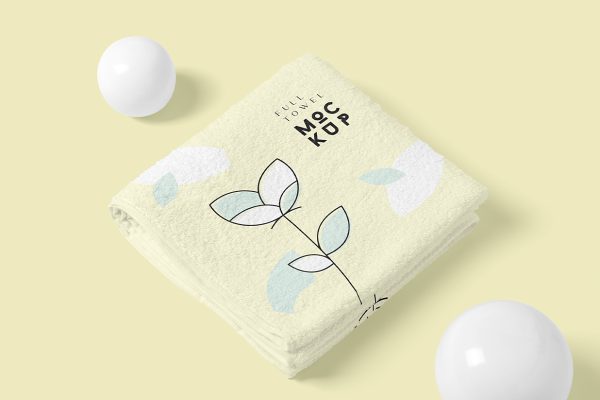 优雅的全棉毛巾洗脸巾样机5组