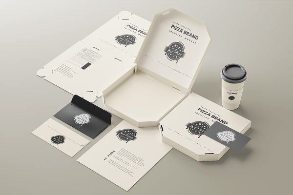 披萨品牌包装VI样机10组