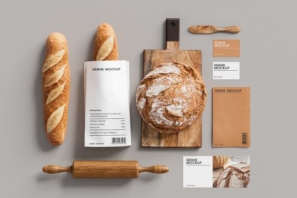 面包品牌包装VI样机7组