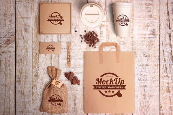 咖啡品牌包装VI样机3组