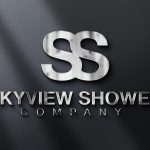 高质感黑墙面立体金属LOGO样机