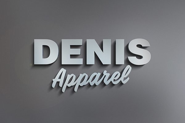 高质感墙面金属LOGO样机