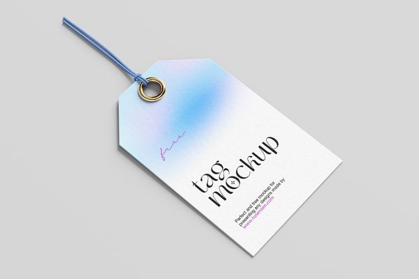 精致的服装吊牌标签样机5组