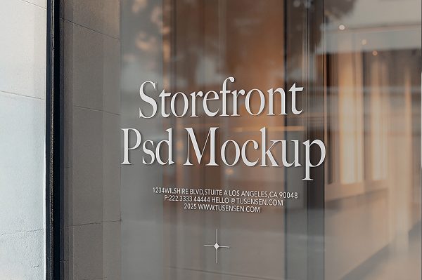 户外玻璃贴LOGO样机