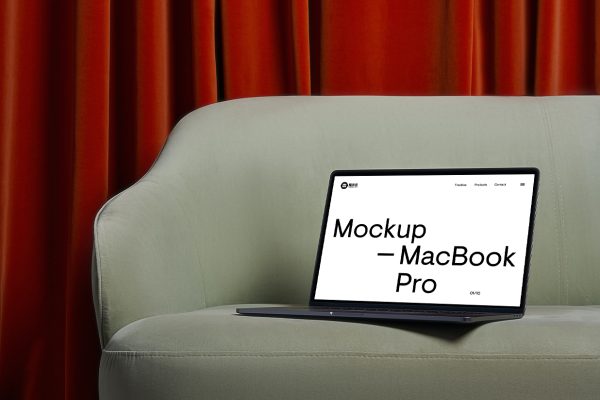 沙发上的MacBook Pro样机