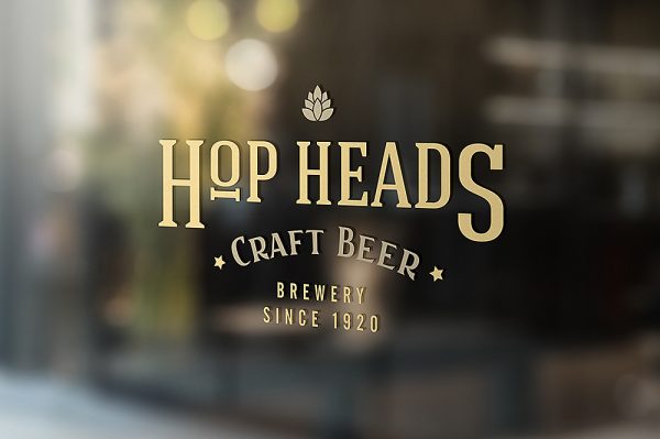 高质感户外玻璃贴LOGO样机