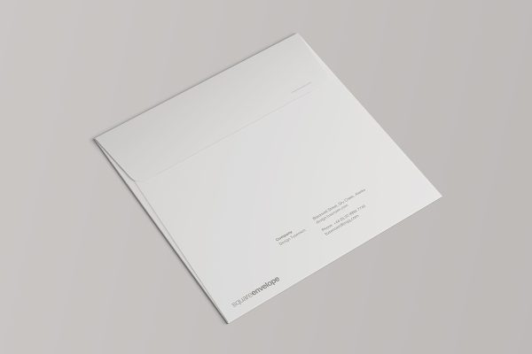 方形企业信封设计样机7组