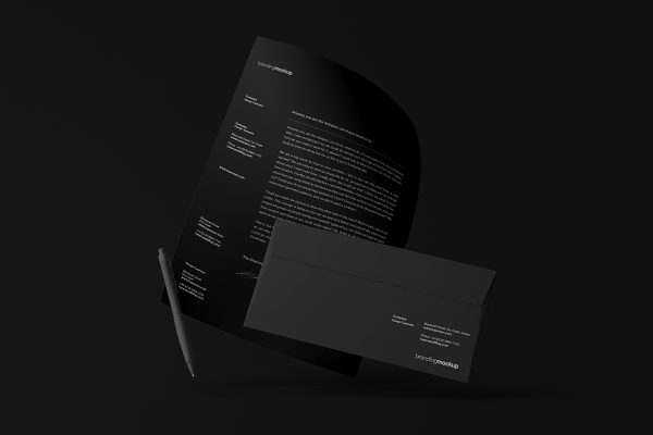 信封信纸样机Mockup