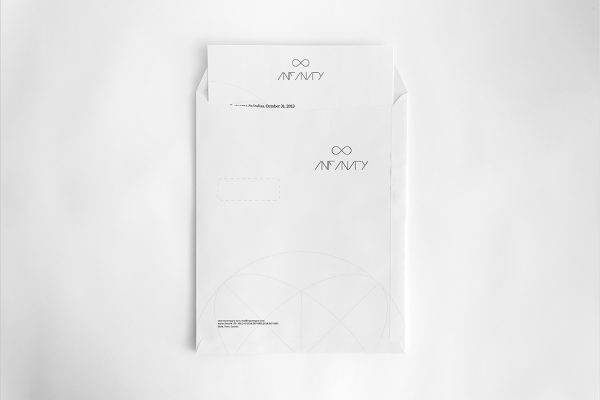 带信纸的信封样机Mockup