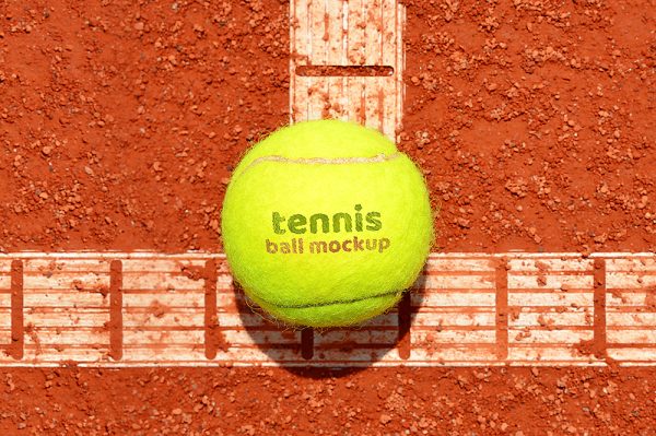 高质感网球LOGO样机Mockup