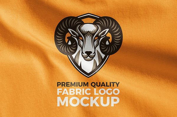 绵质布料LOGO印花样机Mockup