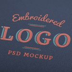 高质量刺绣LOGO标志样机Mockup
