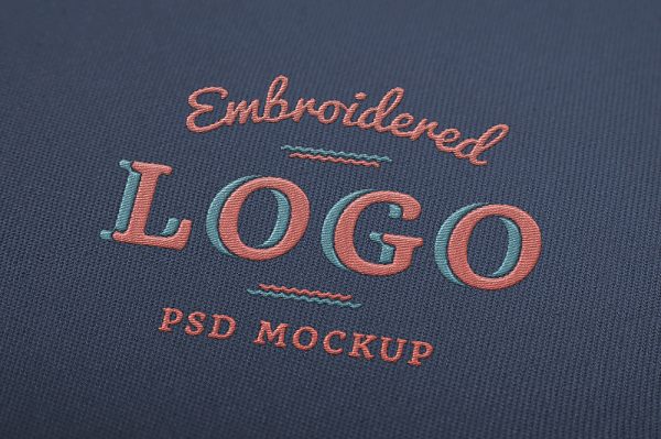 高质量刺绣LOGO标志样机Mockup