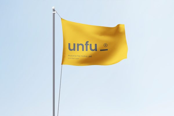 精致旗帜广告旗样机Mockup