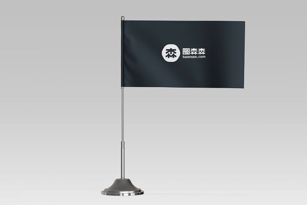 桌面旗帜广告旗样机Mockup3组