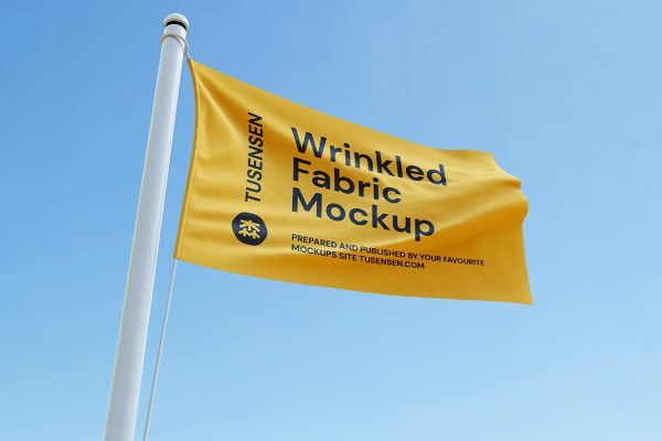 高质感旗帜广告旗样机Mockup4组