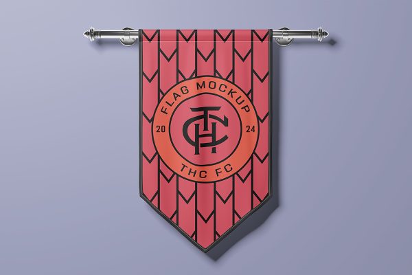 吊旗挂旗广告旗样机Mockup