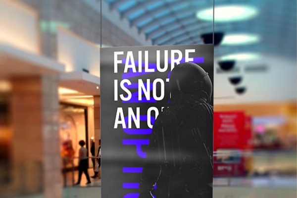 商场吊旗挂旗广告旗样机Mockup