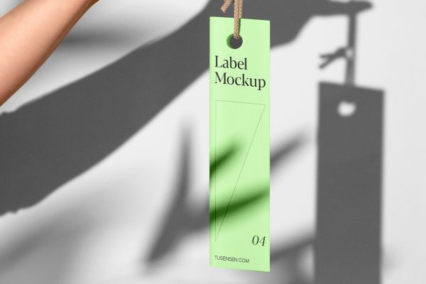 手提服装吊牌标签样机