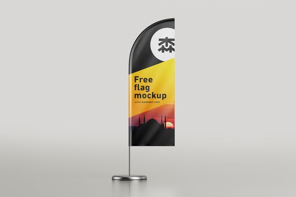 道旗帆旗广告旗旗帜样机mockup3组