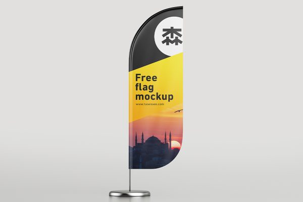 道旗帆旗广告旗旗帜样机mockup3组