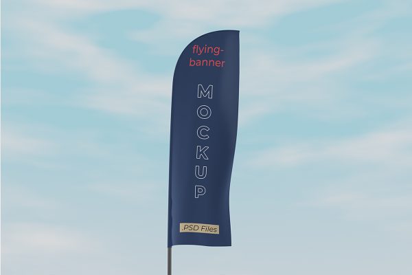 帆旗道旗广告旗旗帜样机mockup