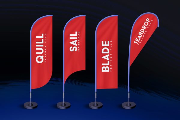 帆旗道旗广告旗旗帜样机mockup