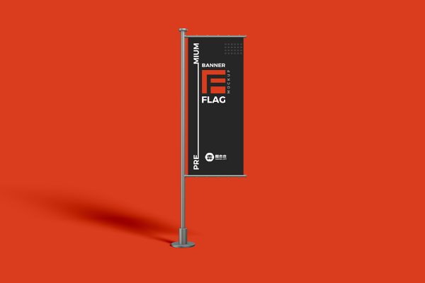 道旗广告旗旗帜样机mockup