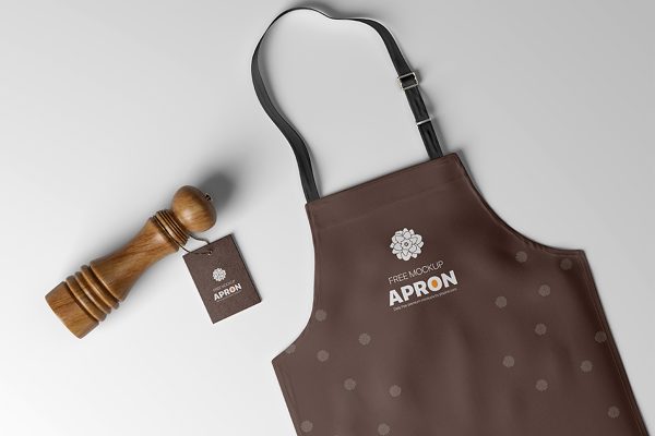 厨房和餐饮品牌围裙样机mockup