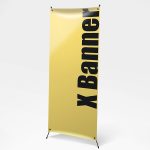 带光影的X展架样机mockup缩略图 带光影的X展架样机mockup