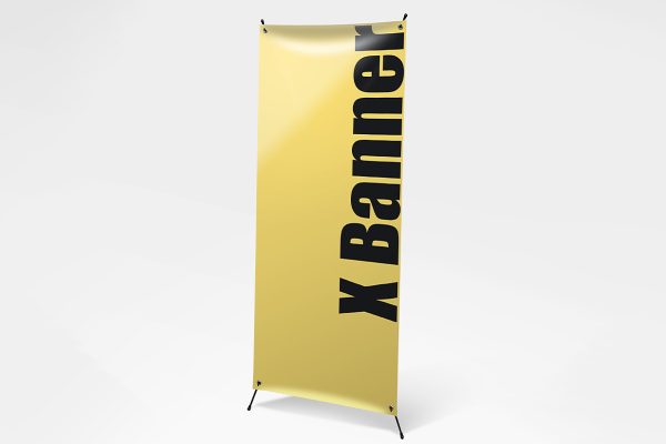 带光影的X展架样机mockup