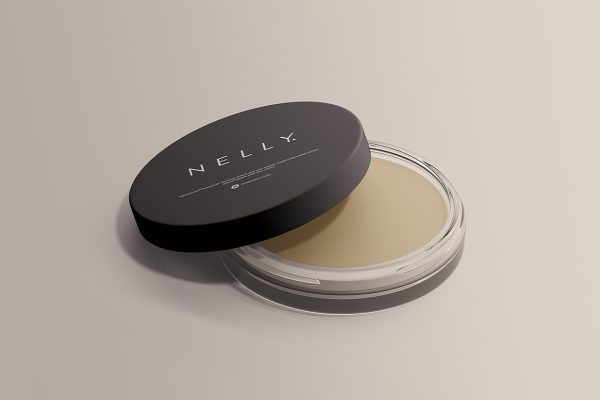 高质感透明化妆品玻璃罐样机